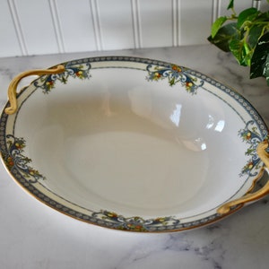 Antique Noritake Winona 10 Inch Oval Vegetable Bowl, Vintage Noritake China