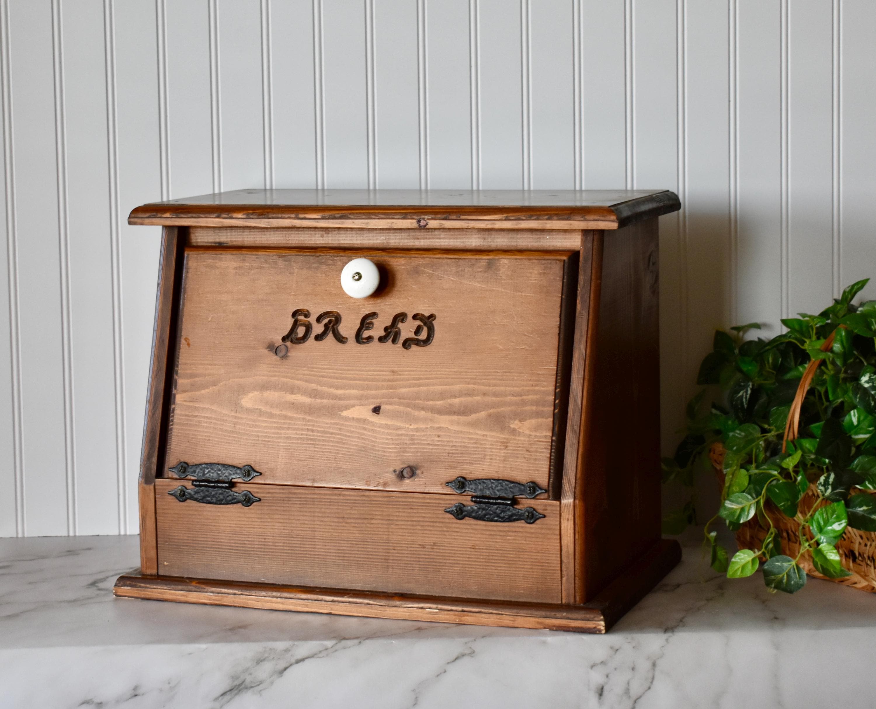 Vintage Porcelain Bread Box - Etsy