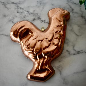 Vintage Copper Rooster Food Mold, Decorative Copper Mold, Farmhouse Decor, Rustic Wall Decor, Copper Wall Hanging