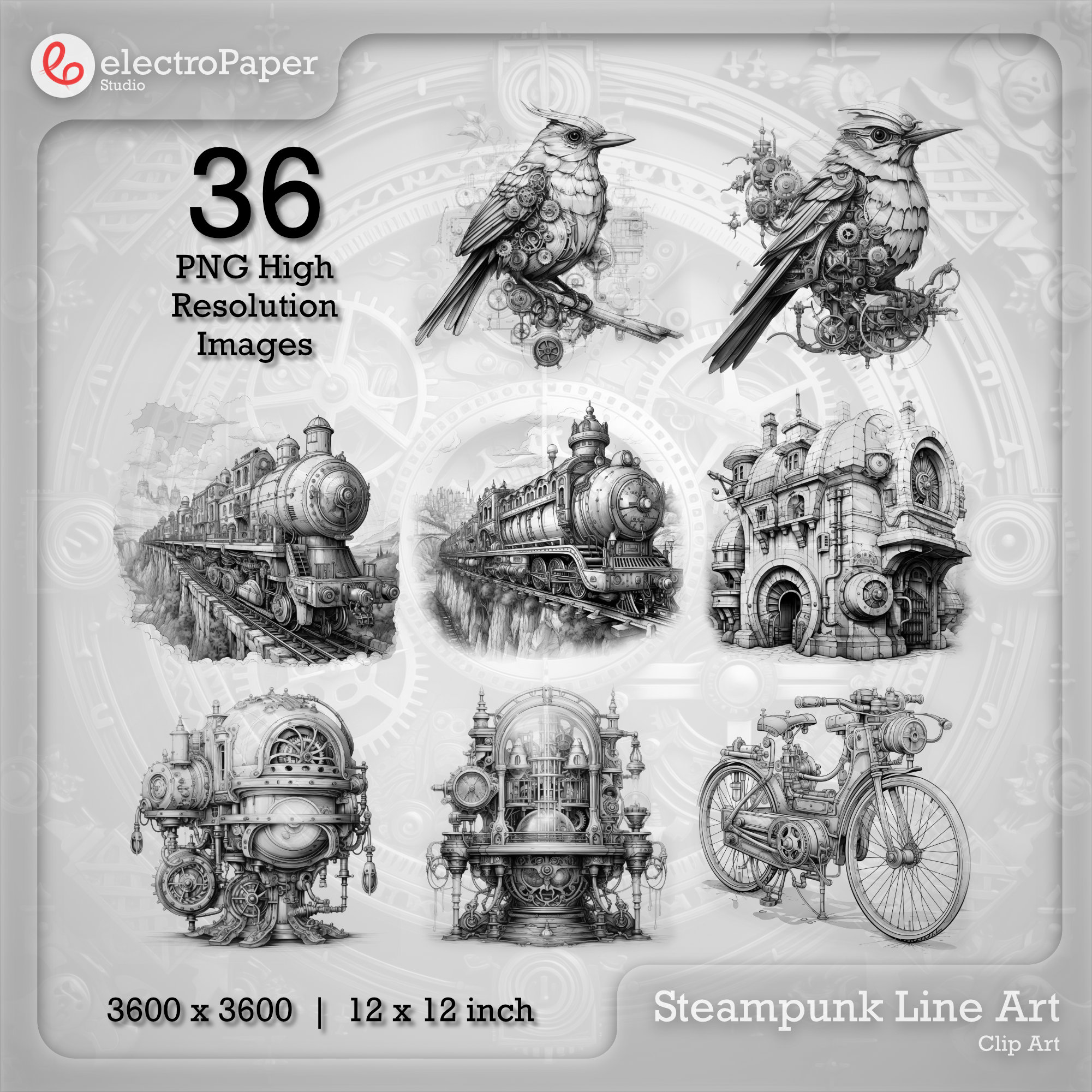 Steampunk Line Texture Steampunk Line Art Clipart - Steampunk Graphics, Steampunk Clip Art ...