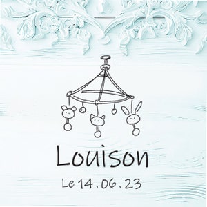 Tampon de Naissance, Tampon personnalisé, Tampon en Bois, Tampon Personnalisé en Bois, Baptème, Faire part, Invitation,