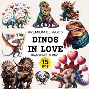 Jurassic Park World Dinosaurus PNG Clipart Bundle, Valentines Dinosaurs Clipart,Love Dino PNG,Art Print Dinosaur PNG For Sublimation & Craft