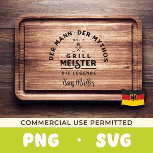 Grill Meister SVG | Grillen SVG | Grill svg | Schneidebrett| gravieren | Grill svg png | Holzstich | Schneidebrett zum Vatertag | Lasergravur