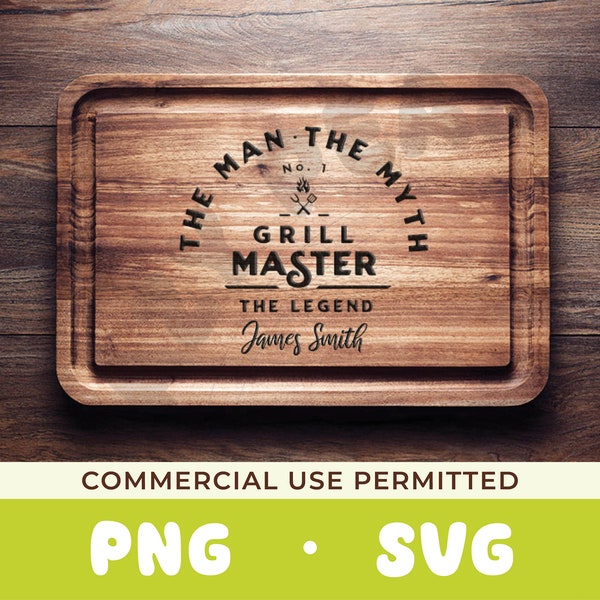 Grill Master SVG | BBQ SVG | Barbecue svg | Dad svg | Cutting Board | Engraving | Grill svg png | Cut Files | Fathers day svg |Barbeque svg