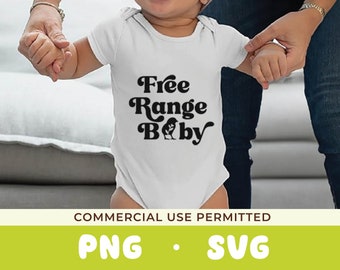 Bambino allevato all'aperto SVG / Bambino Svg / Bambino allevato all'aperto SVG / Bambino della fattoria SVG / Bambino del ranch SVG / Bambino piccolo SVG / Vita in fattoria SVG / Pollo SVG