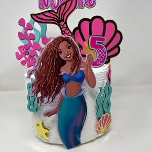Personalized Mermaid Birthday Cake Topper