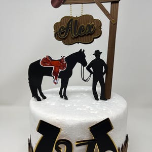 Cowboy Cake Topper, Rodeo Cake Topper, Rustic Cake Topper, Western Cake ...