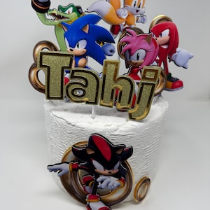Personalisierte Sonic the Hedgehog Cake Topper