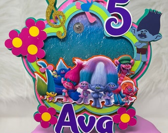 Trolls Cake Topper with LED Lights: Custom Birthday Party Decor