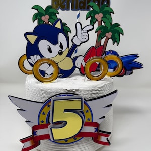 Sonic Hedgehog Cake Topper: Geburtstagsparty Dekoration