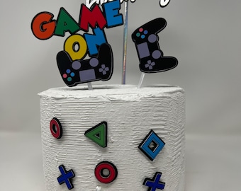 Gamer Birthday Cake Topper: Video Game Party Decoration