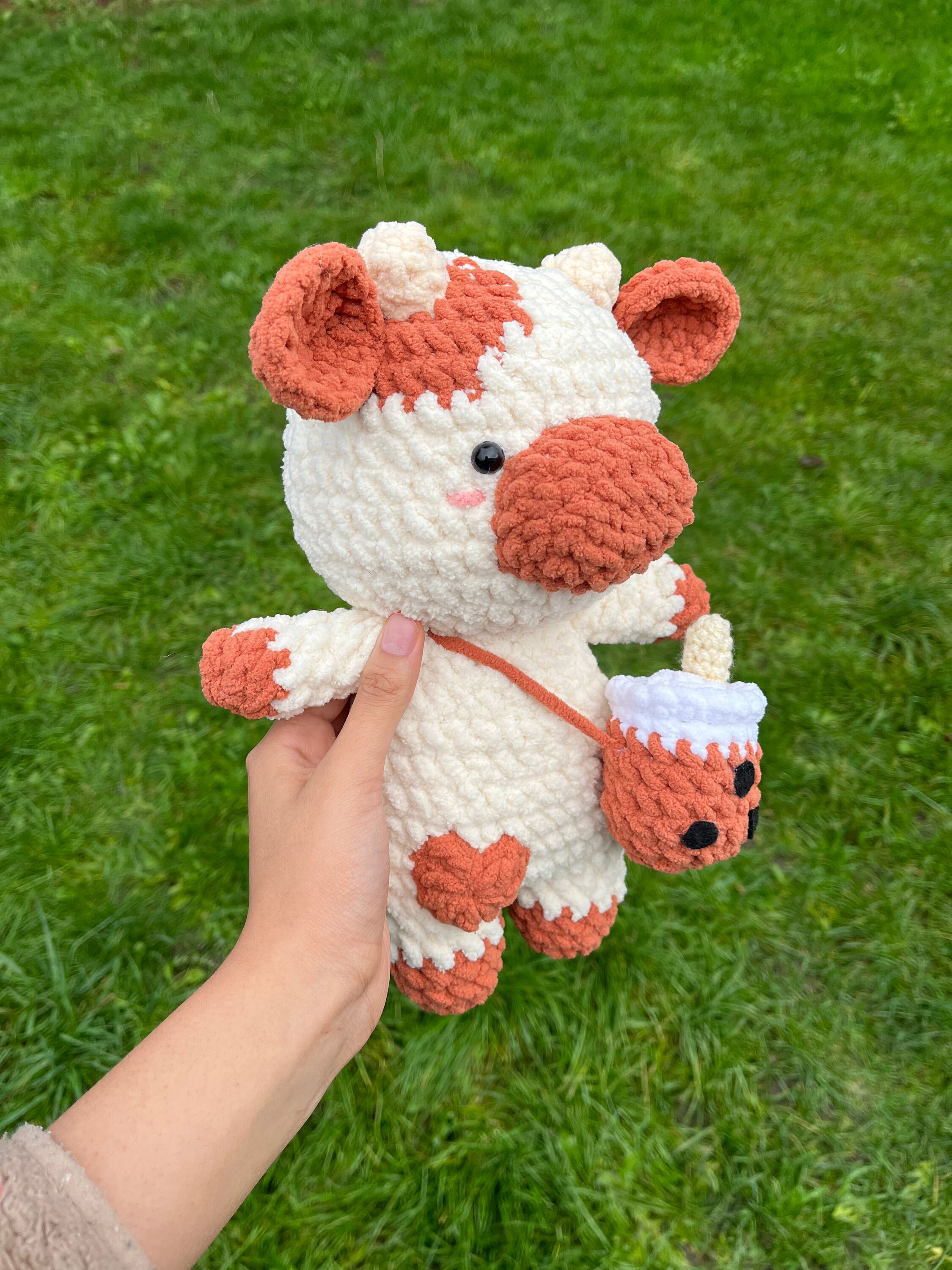 Crochet Handmade Amigurumi Cow Plushie Boba/ice Cream/cookie Bag Etsy