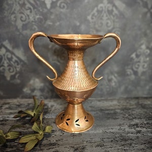 Vintage French Amphora Small Copper Vase