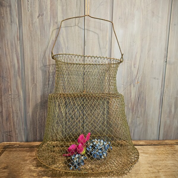 Metal Fishing Basket Etsy
