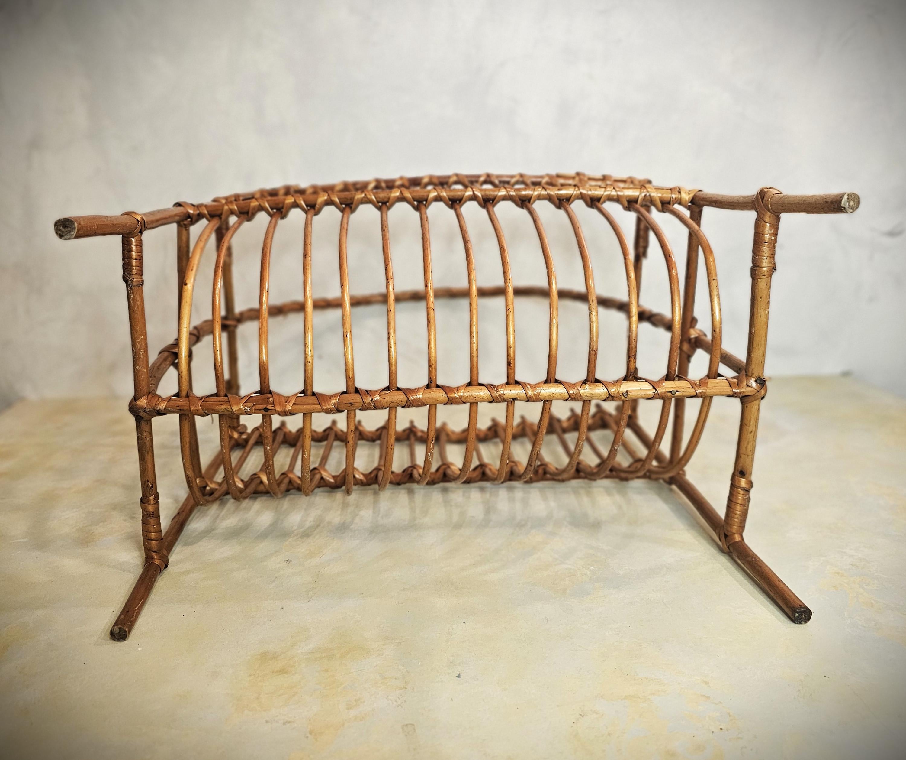 ヴィンテージ マガジンラック 竹製 ミッドセンチュリー - Etsy 日本