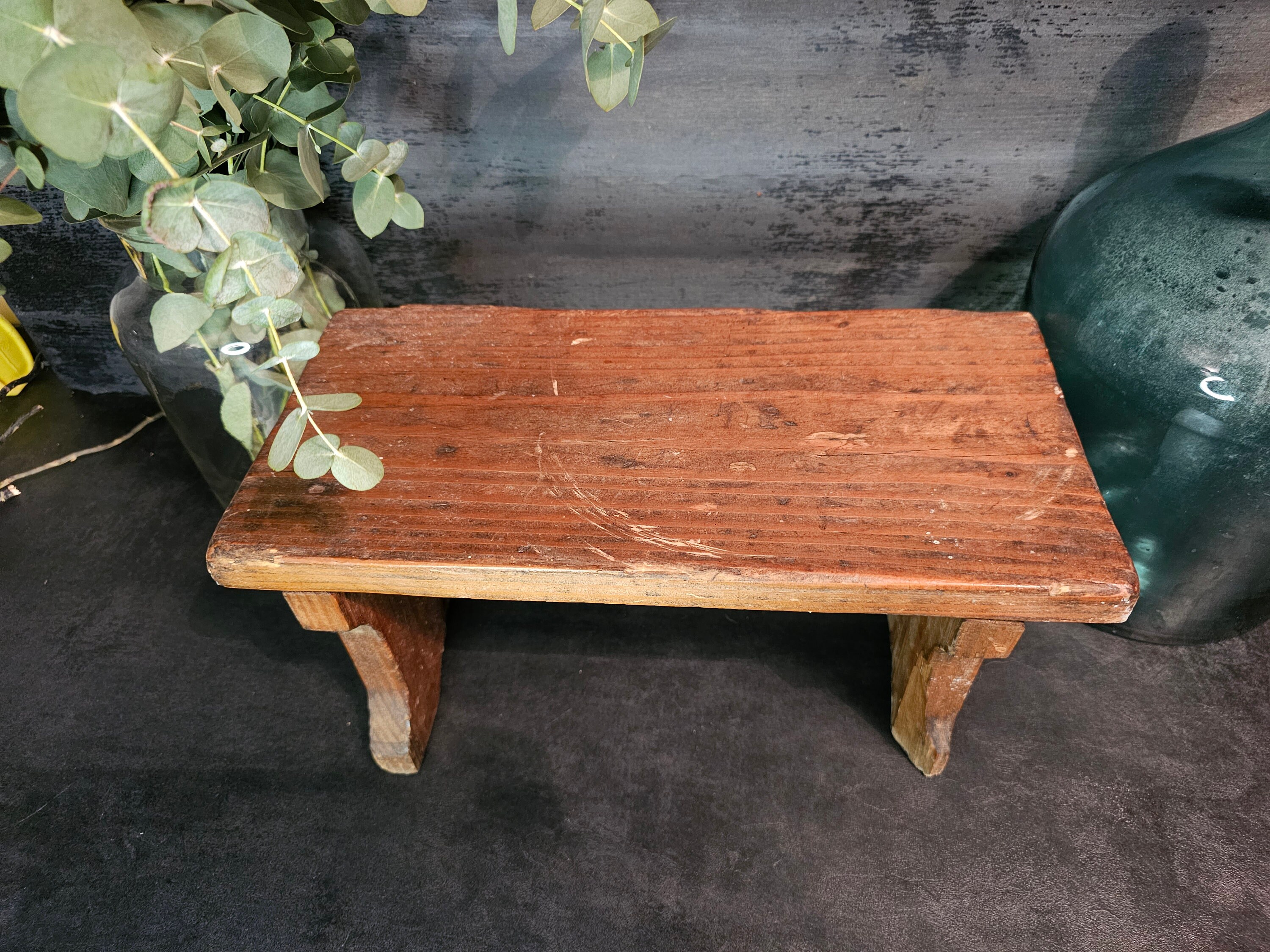 Antique Wooden Milking Small Stool I Primitive Wooden Stool I Farmhouse ...
