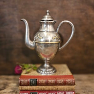 Antique Art Nouveau Tea Pot Silver Plated