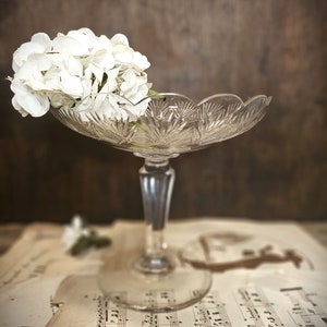 Vintage Chrystal Bowl Pedestal Base I Vintage Glass Pedestal Bowl I Decorative Pedestal Chrystal Serving
