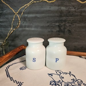 Vintage Porcelain Salt and Pepper Shakers I Porcelain Salt and Pepper Holder