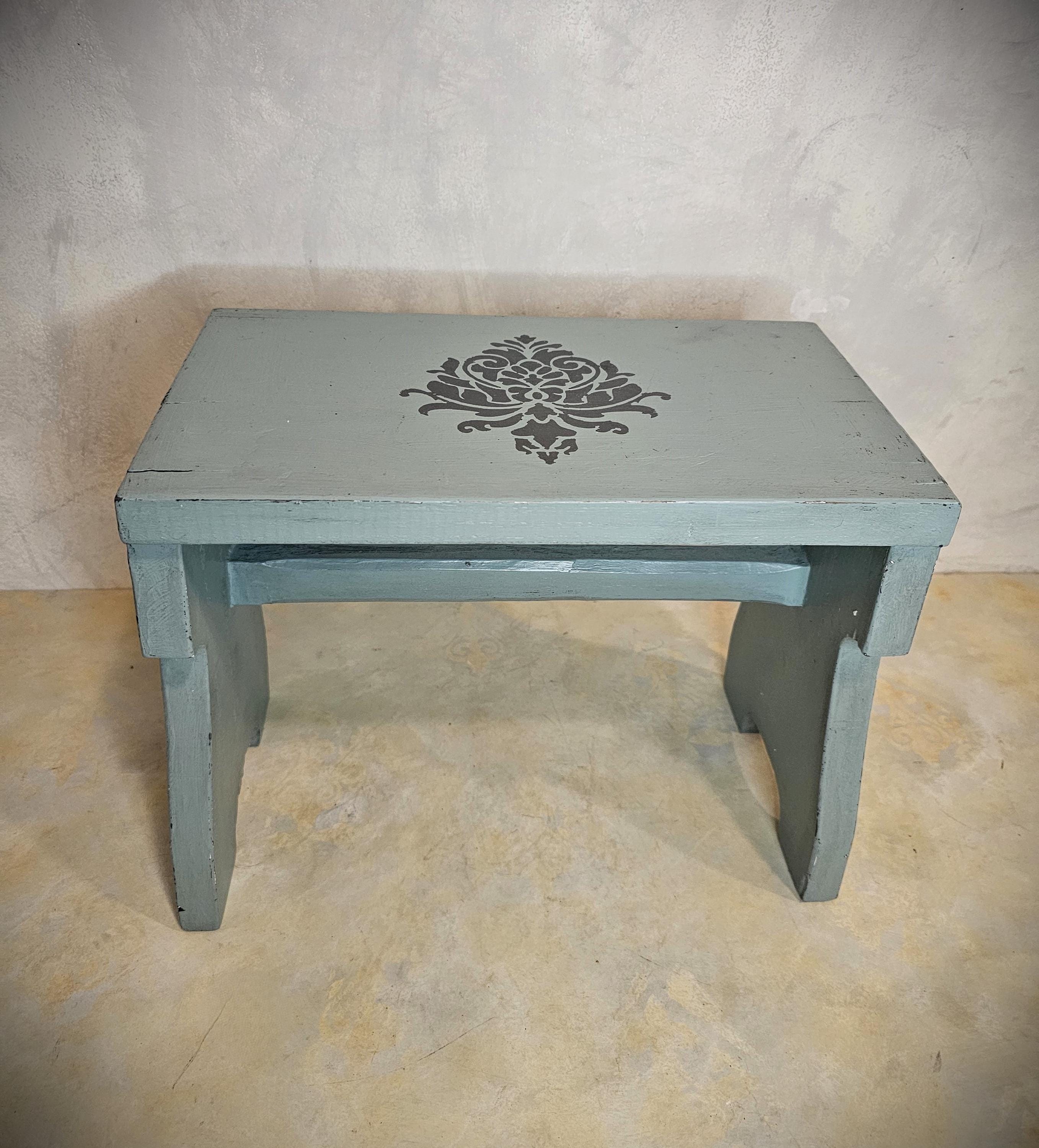 Antique Green Wooden Step Stool: Distressed Farmhouse Decor - Etsy