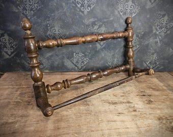 Antique Wooden Towel Rack Kitchen/Bathroom Rack