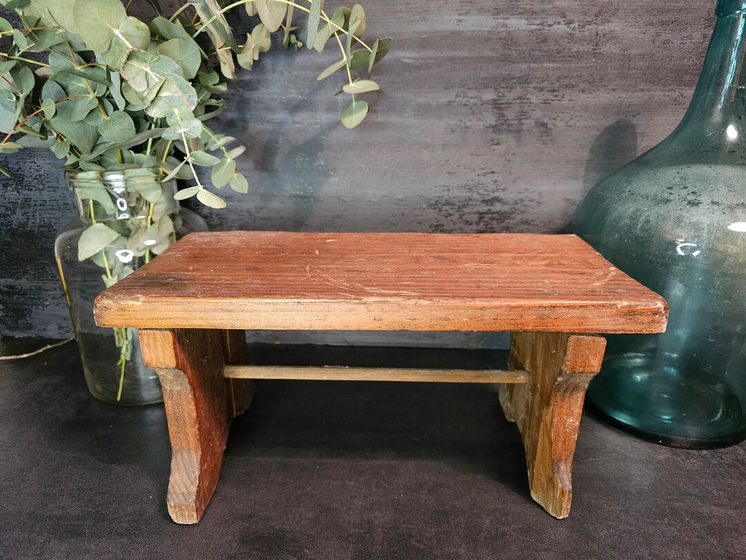 Antique Wooden Milking Small Stool I Primitive Wooden Stool I Farmhouse ...