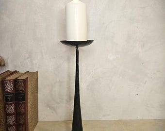 Antique Hand Forged Iron Candlestick