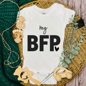 My BFP Baby Bodysuit, Pregnancy Announcement, Baby Reveal, Baby Announcement, Baby Gift, IVF Pregnancy Gift