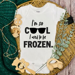 I&#39;m So Cool I Used To Be Frozen Baby Bodysuit, Pregnancy Announcement, Baby Reveal, Baby Announcement, Baby Gift, IVF Pregnancy Gift