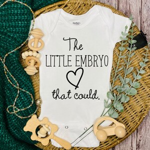 The Little Embryo That Could Baby Bodysuit, Pregnancy Announcement, Baby Reveal, Baby Announcement, Baby Gift, IVF Pregnancy Gift