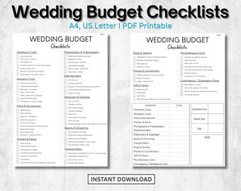 Bröllopsbudgetplanerare: Redigerbar checklistamall (PDF)