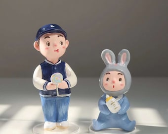 Personalized Figurine from Photos, Custom Clay Kid Figurine, La Doll Hardening Clay, Handmade Gift, Gift for Him, Gift for Her