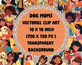 Dog Mom Clip Art : 25 PNG & SVG Files (Digital Download)