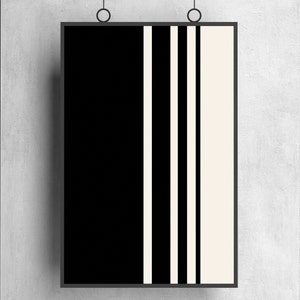 Black and White Print,Trendy Digital Download,Barcode Print,Minimalist Wall Art,Modern Art