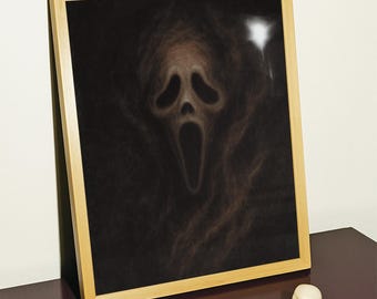 Masked Slasher Horror Poster,Horror Movie Character,Halloween Home Decor,Digital Download
