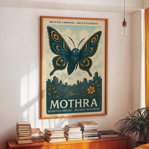 Butterfly  Poster : Japanese Movie Poster,Retro Wall Art (Digital Download)