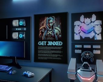 Poster per PC: stampa di un gioco MOBA, decorazione per la stanza dei giochi (download digitale)