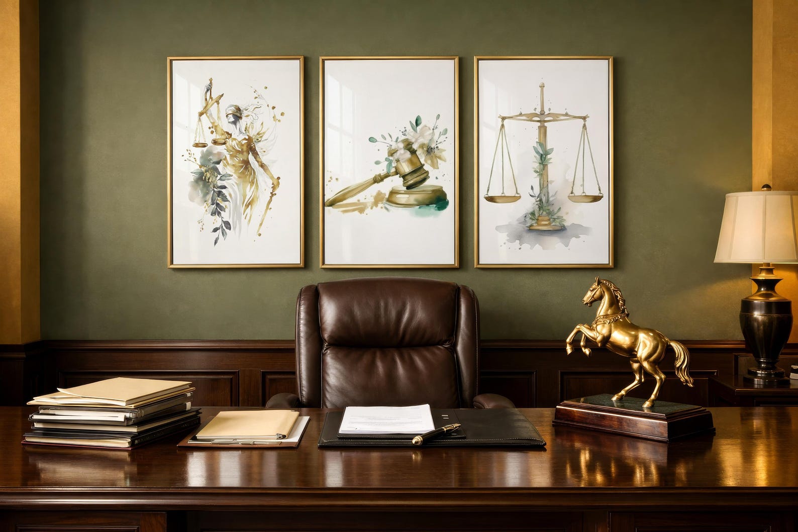 Lawyer Office Decor Set of 3 : Lady Justice, Gavel, Scales Prints ...
