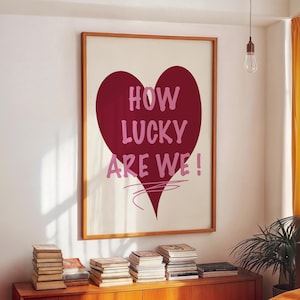 Pink Heart Quote Print: Girly Dorm Decor, Positive Affirmation (Digital Download)