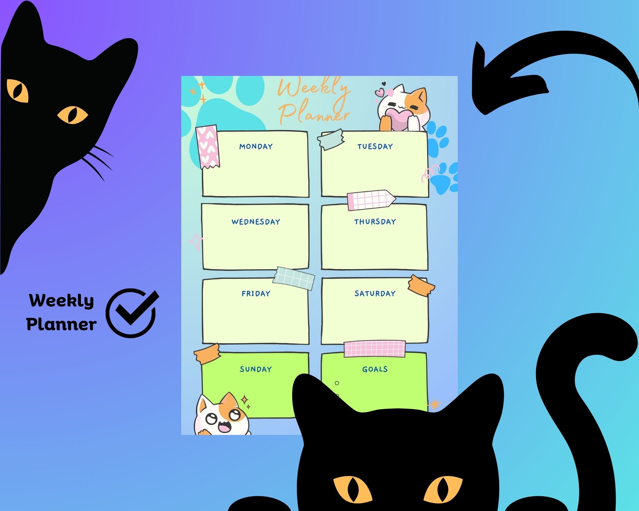 Digital Weekly Planner iPad Planner Undated Planner Etsy