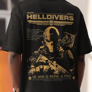 Helldivers Vintage 90er-Jahre-Shirt, Helldivers 2 T-Shirt, Helldivers Vintage-Shirt, Helldivers 2 Bootleg-Shirt Bild 1