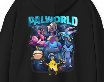 palworld pals jaren '90 bootleg hoodie, palworld retro hoodie, palworld hoodie, depressieve lovander chillet bootleg sweatshirt, palworld cadeau, spel