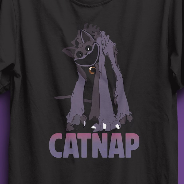 Catnap-Kunst-Meme-T-Shirt, Catnap-Shirt, Catnap-Alptraum, Miss Delight, Nightmare Huggy, Catnap-Schrein, Meme-Shirt, Catnap-Katzen-T-Shirt