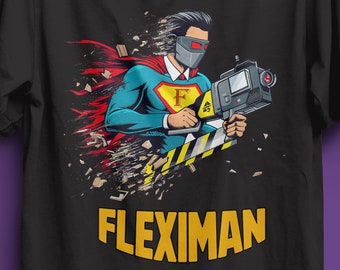 Fleximan tshirt, Fleximan flitspaal meme shirt, Fleximen, Fleximan shirt, Fleximan flitspaal, Fleximan meme, meme t-shirt, ineenkrimpen