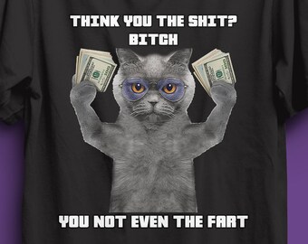 you not even the fart shirt, ice spice fart song shirt, think you the sh*t b*tch? you not even the fart, cat shirt, funny cat, ice spice