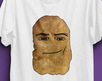 camisa divertida del meme de la cara del hombre de roblox de la nugget de pollo, camiseta del meme de la cara del hombre de roblox, un meme de ram sam sam, camiseta del meme de los nuggets de pollo, camisa del meme