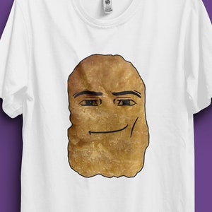 camisa divertida del meme de la cara del hombre de roblox de la nugget de pollo, camiseta del meme de la cara del hombre de roblox, un meme de ram sam sam, camiseta del meme de los nuggets de pollo, camisa del meme imagen 1