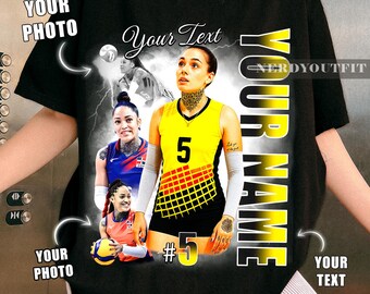 Your Custom Volleyball Shirt, Girl's Volleyball Shirt, Mom Fan Shirt, Custom Player Shirt, Bootleg Player Shirt, Custom Player Bootleg