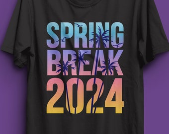 Frühlingsferien-Tshirt, Frühlingsferien 2024, Florida Frühlingsferien, Frühlingsferien-Shirt, Frühlingsferien-T-Shirt, Sommer-T-Shirt, Strand-Shirt, Sommer-T-Shirt