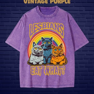 Lesbians eat what vintage oversized shirt, LGBT funny shirt, LGBT vintage shirt, oversized unisex shirt, pride month shirt, meme t-shirt